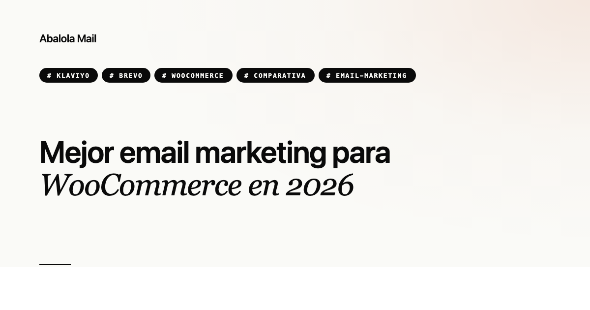 Mejor email marketing para WooCommerce en 2026