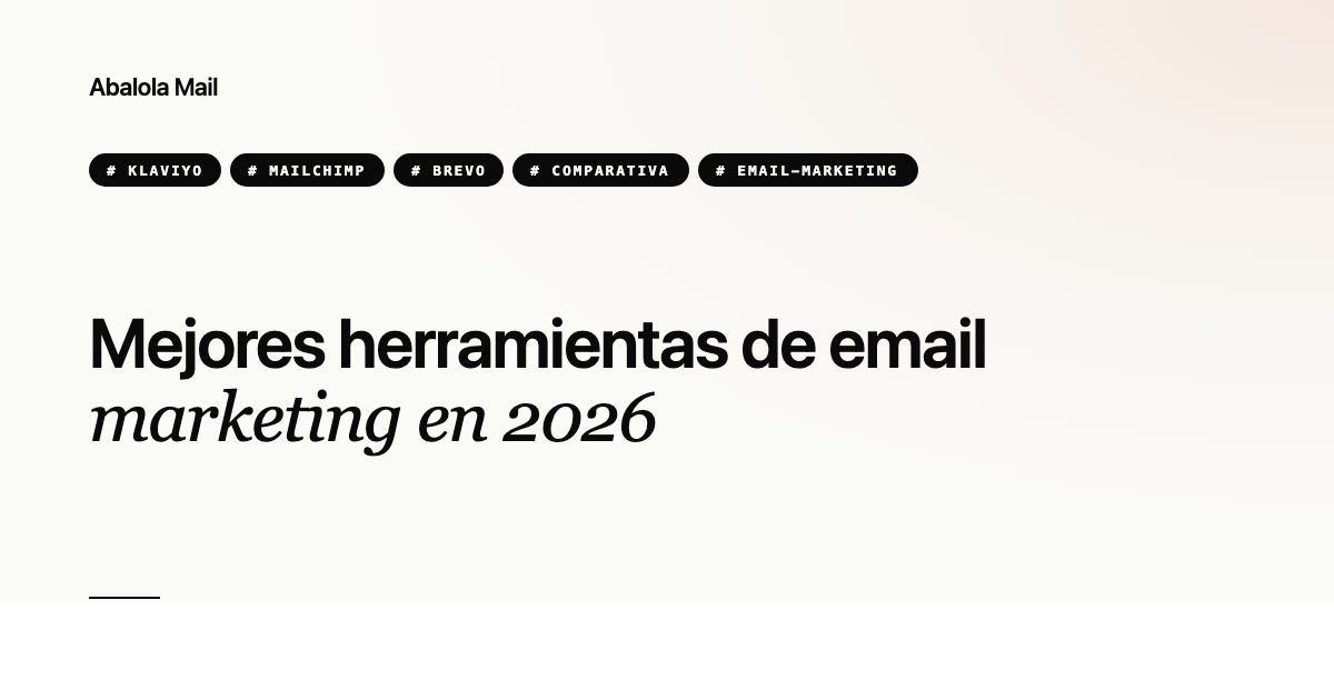 Mejores herramientas de email marketing en 2026